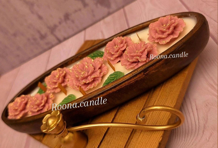 شمع شات گل قایقی میخک