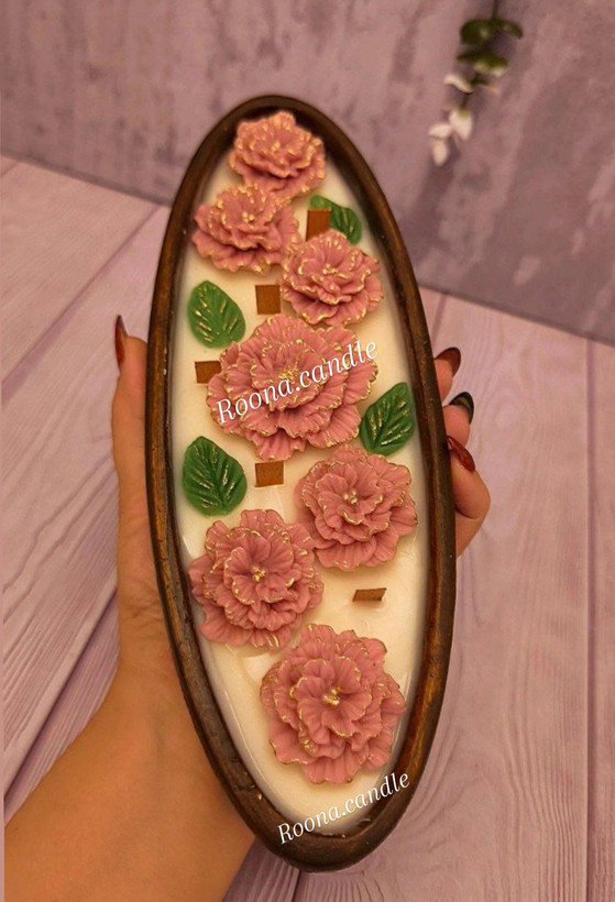 شمع شات گل قایقی میخک