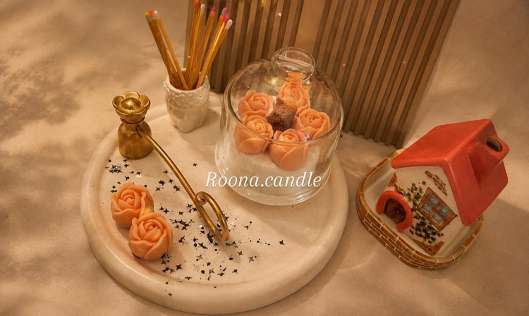 شمع شات طرح گل رز