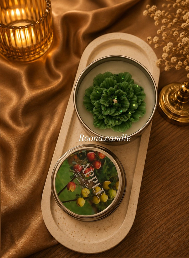 شمع قوطی طرح گل میخک
