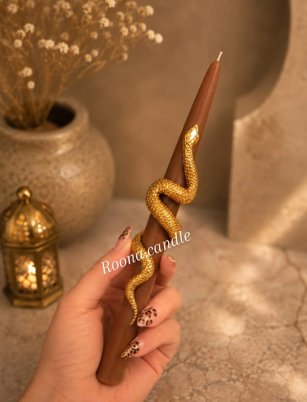 شمع قلمی مارطرح دار