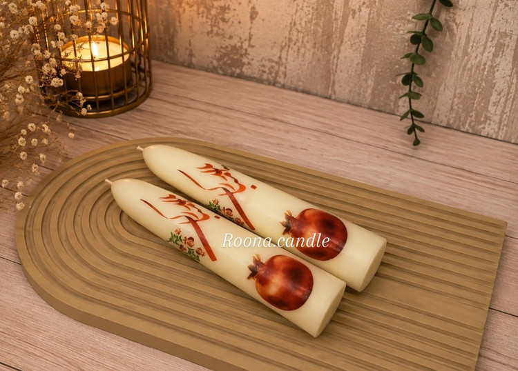 ست شمع استوانه ،اناریلداوقلمی کله قندی