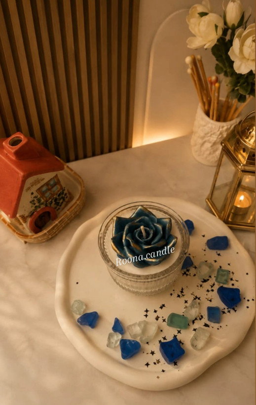 شمع شات شیاردار طرح گل