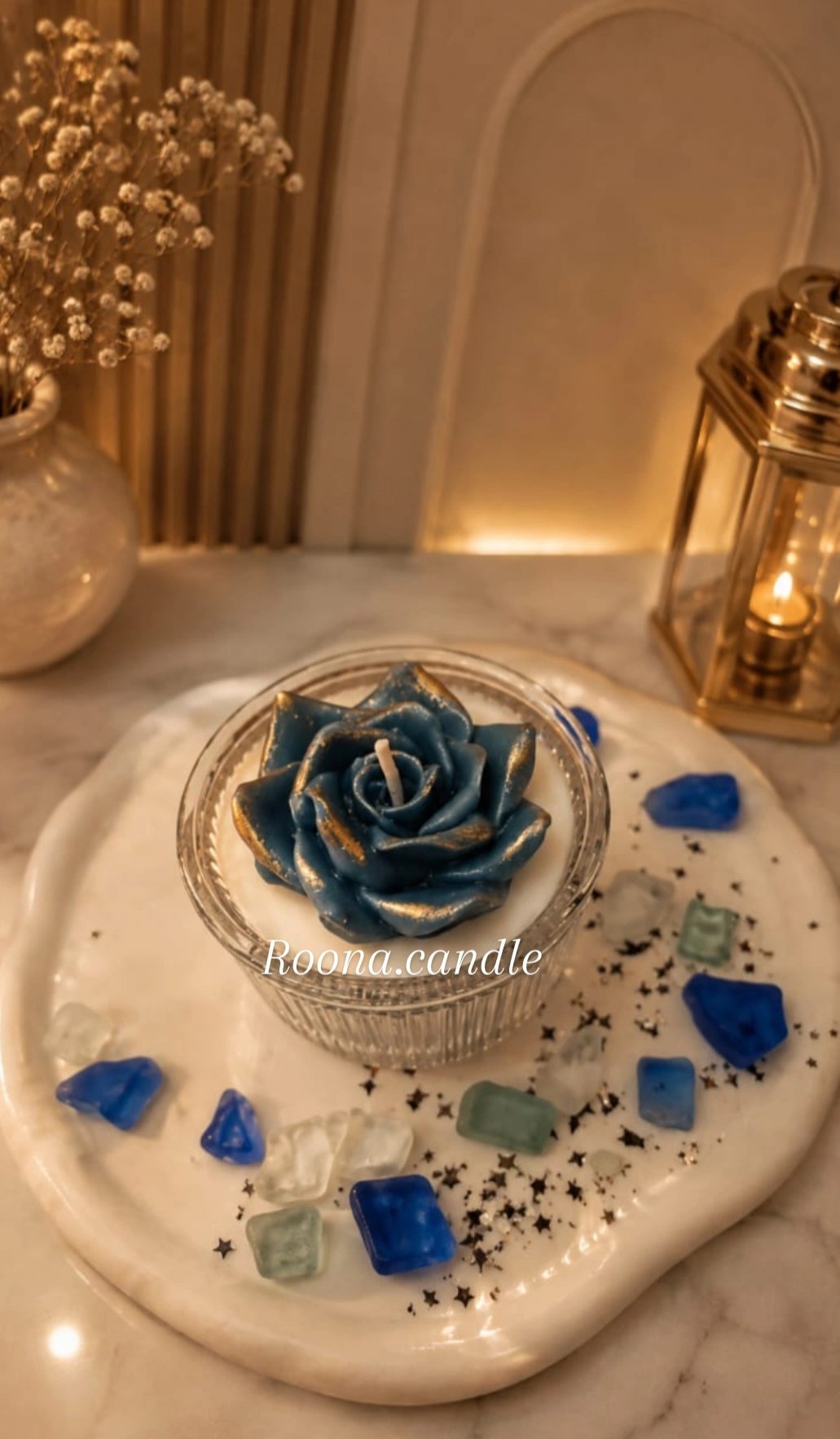 شمع شات شیاردار طرح گل