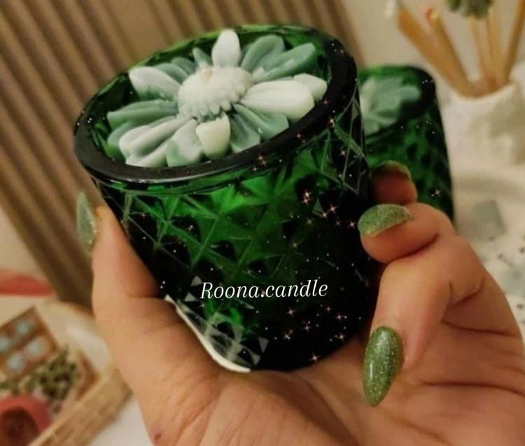 شمع شات سبزطرح مارگاریت